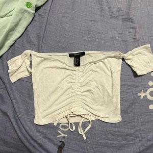 Off shoulder ruched top